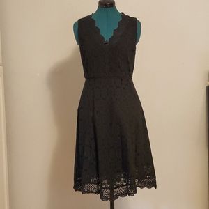 Loft black lace dress